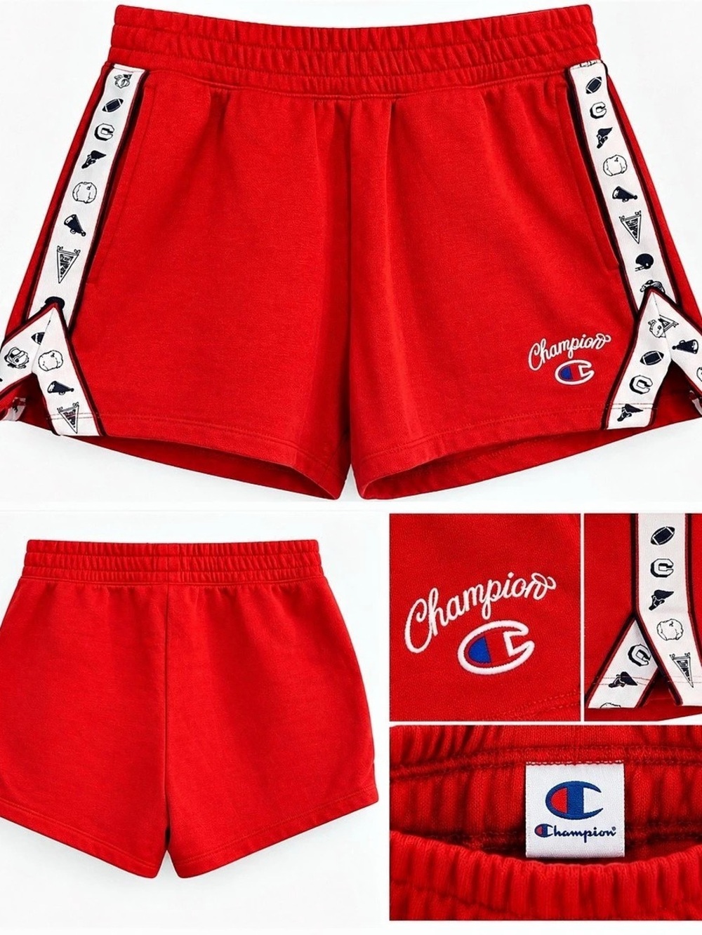 Champion Athletic Shorts in Red & White